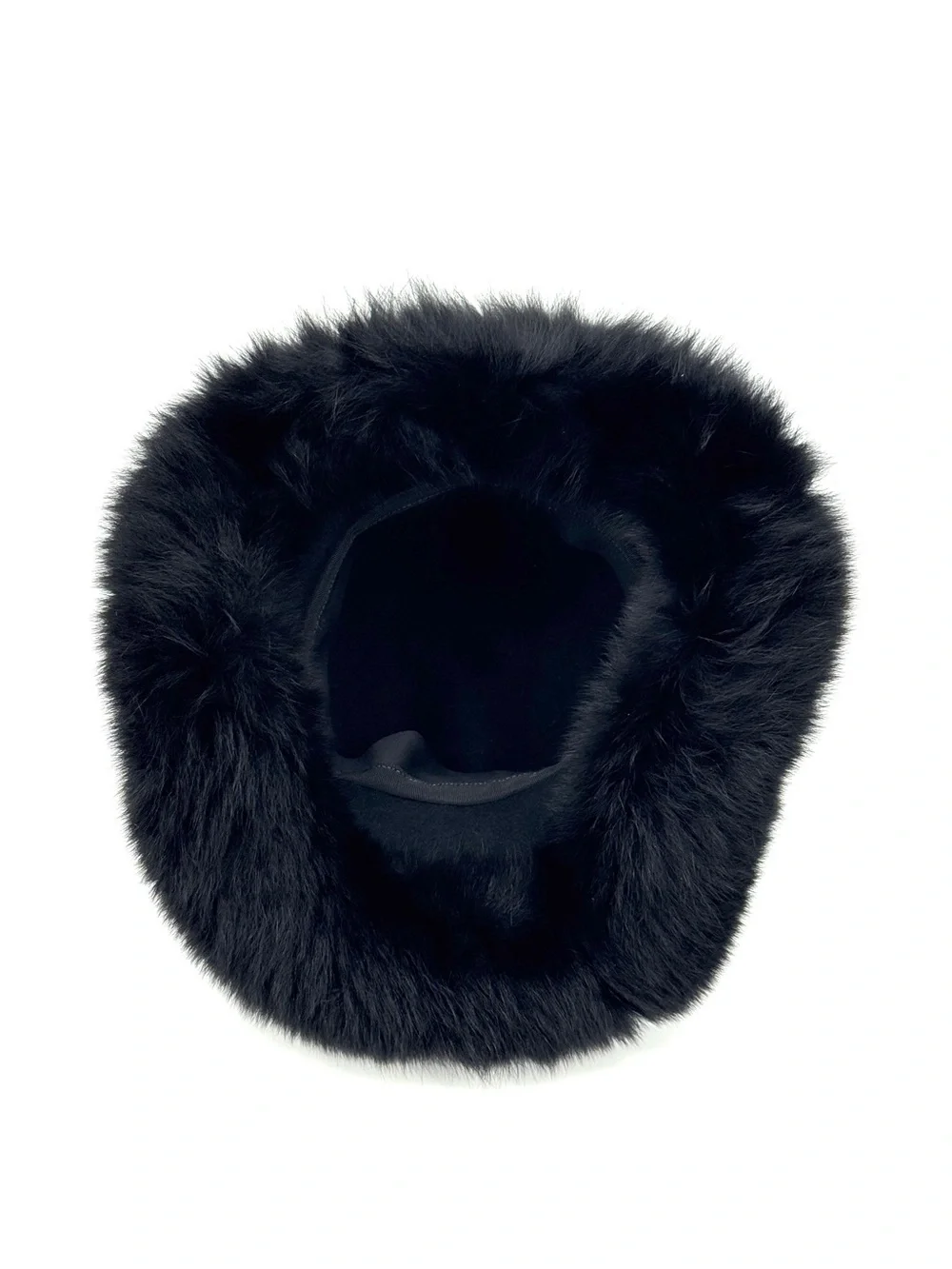 Estate vintage Black mink and fox fur hat
